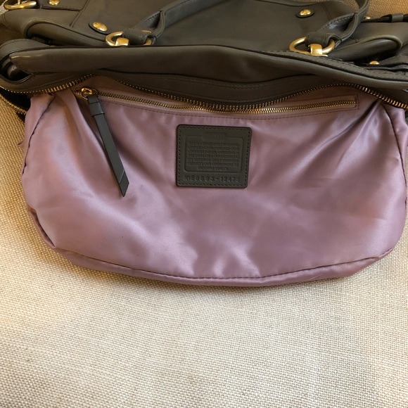 Coach Satchel Hampton Lindsay Rare Grey Pockets - Picture 9 of 11